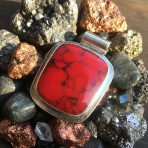 Red Jasper Sterling Silver Pendant